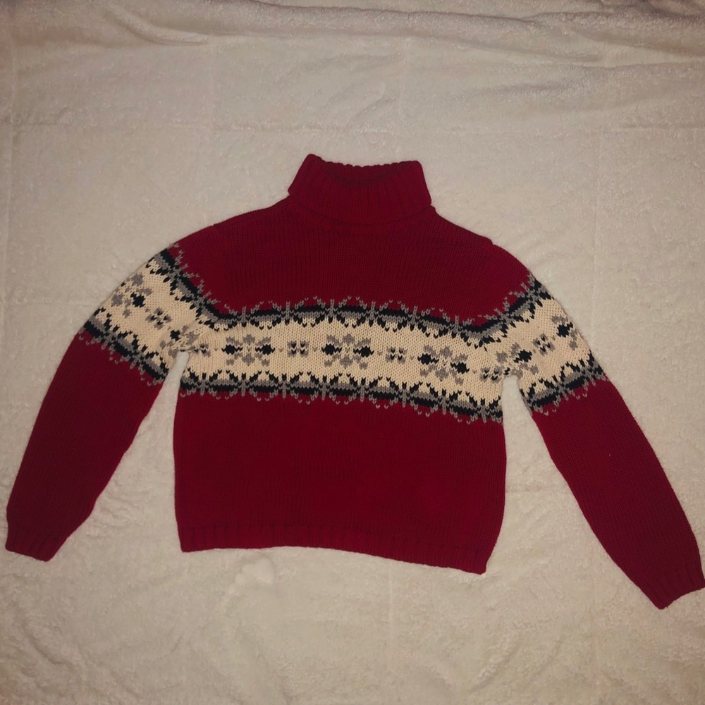 Talbots red knit sweater